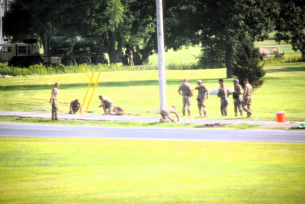 279th Engineer Utilities Detachment puts finishing touches on 2025 sidewalk troop project at Fort McCoy
