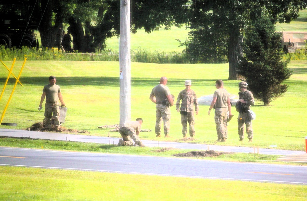 279th Engineer Utilities Detachment puts finishing touches on 2025 sidewalk troop project at Fort McCoy