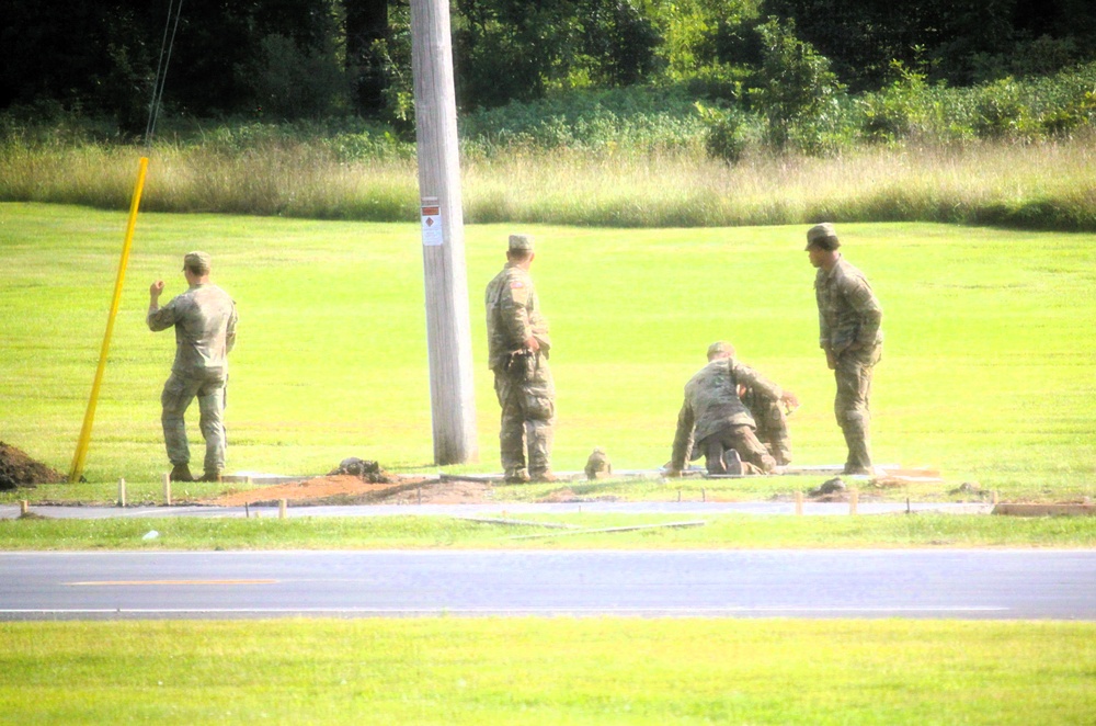 279th Engineer Utilities Detachment puts finishing touches on 2025 sidewalk troop project at Fort McCoy
