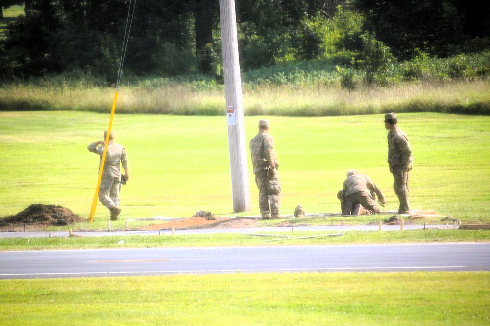 279th Engineer Utilities Detachment puts finishing touches on 2025 sidewalk troop project at Fort McCoy