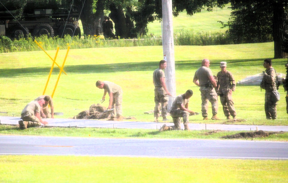 279th Engineer Utilities Detachment puts finishing touches on 2025 sidewalk troop project at Fort McCoy