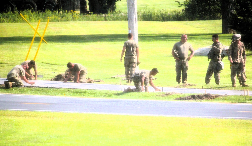 279th Engineer Utilities Detachment puts finishing touches on 2025 sidewalk troop project at Fort McCoy