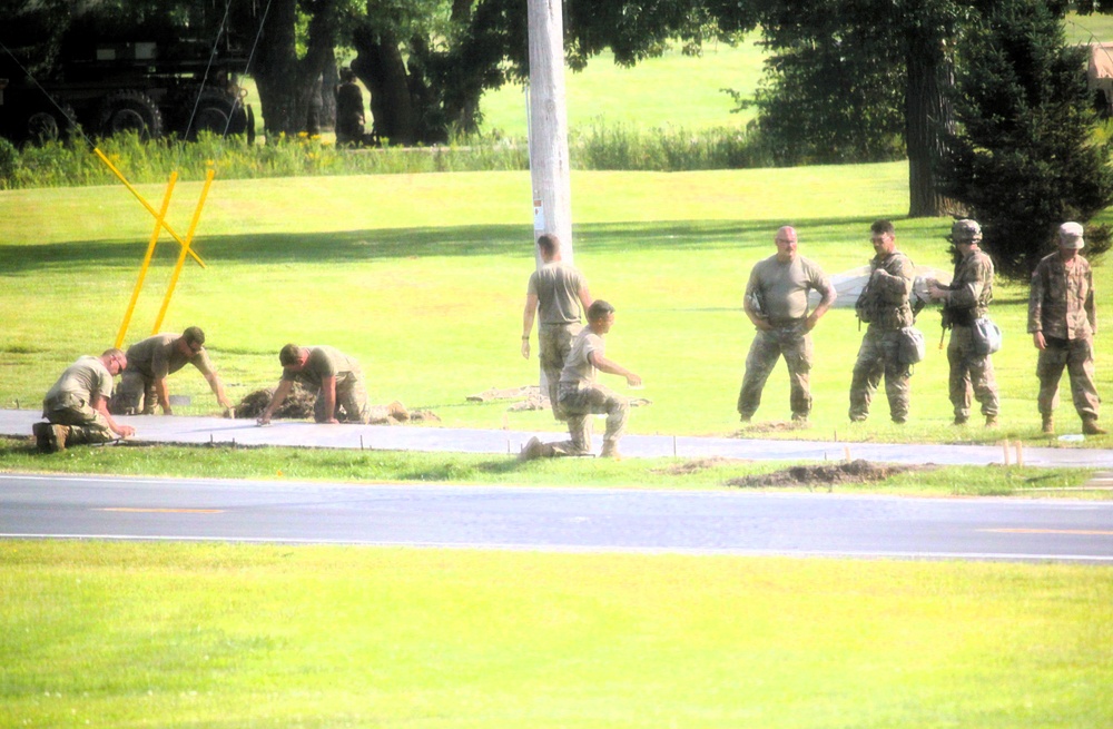 279th Engineer Utilities Detachment puts finishing touches on 2025 sidewalk troop project at Fort McCoy