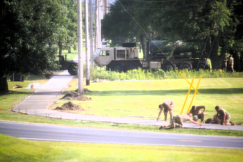 279th Engineer Utilities Detachment puts finishing touches on 2025 sidewalk troop project at Fort McCoy