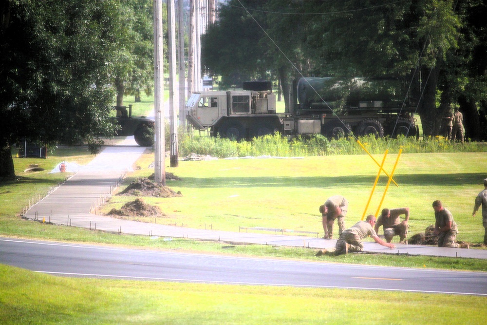 279th Engineer Utilities Detachment puts finishing touches on 2025 sidewalk troop project at Fort McCoy
