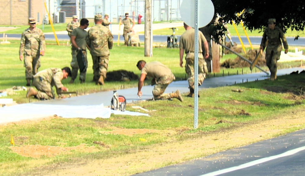 279th Engineer Utilities Detachment puts finishing touches on 2025 sidewalk troop project at Fort McCoy