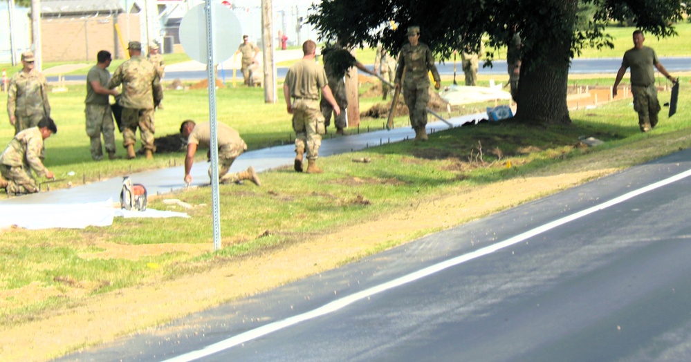 279th Engineer Utilities Detachment puts finishing touches on 2025 sidewalk troop project at Fort McCoy