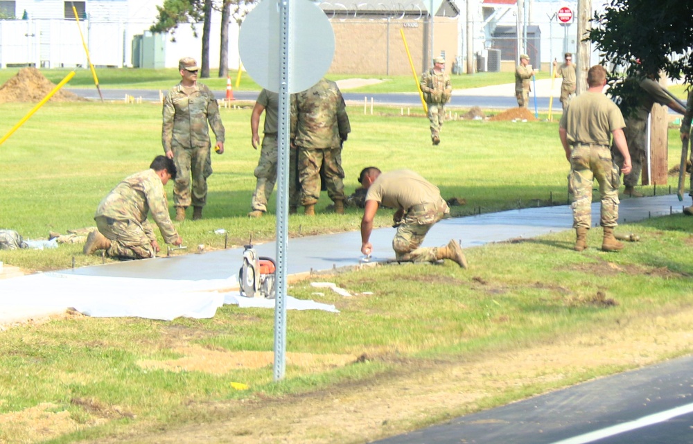 279th Engineer Utilities Detachment puts finishing touches on 2025 sidewalk troop project at Fort McCoy