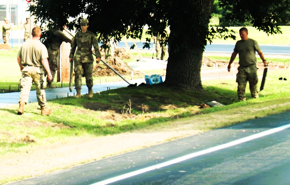279th Engineer Utilities Detachment puts finishing touches on 2025 sidewalk troop project at Fort McCoy
