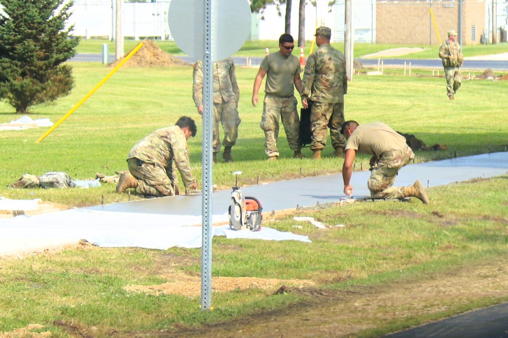 279th Engineer Utilities Detachment puts finishing touches on 2025 sidewalk troop project at Fort McCoy