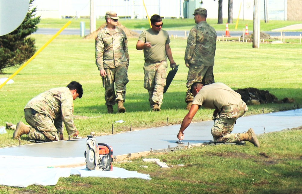 279th Engineer Utilities Detachment puts finishing touches on 2025 sidewalk troop project at Fort McCoy