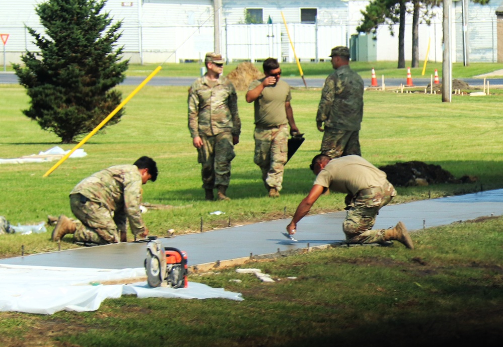 279th Engineer Utilities Detachment puts finishing touches on 2025 sidewalk troop project at Fort McCoy