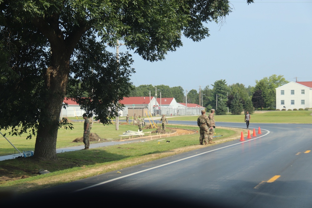 279th Engineer Utilities Detachment puts finishing touches on 2025 sidewalk troop project at Fort McCoy