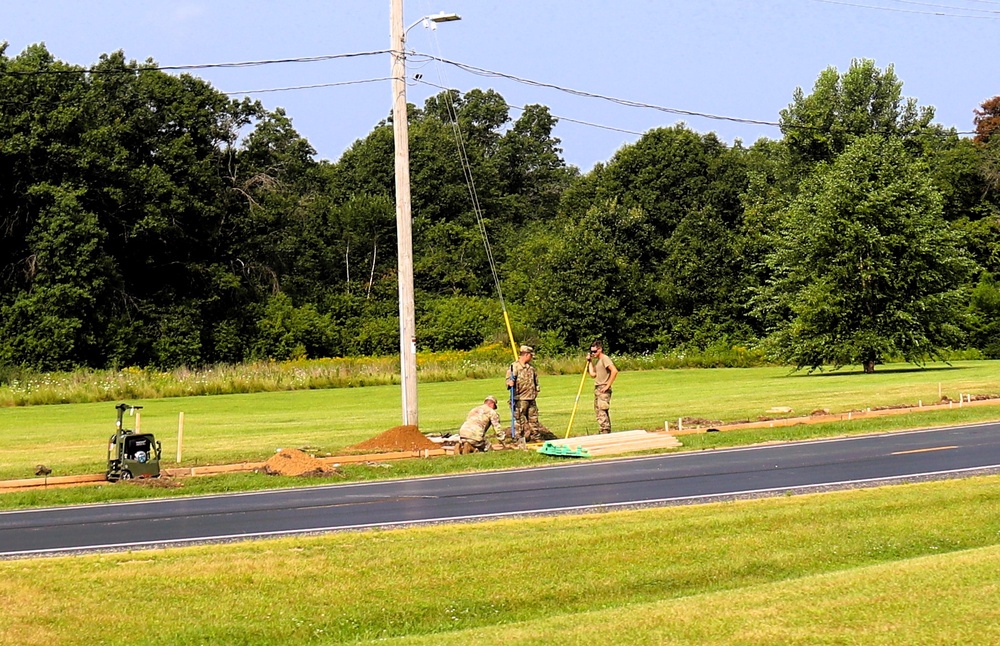 279th Engineer Utilities Detachment puts finishing touches on 2025 sidewalk troop project at Fort McCoy