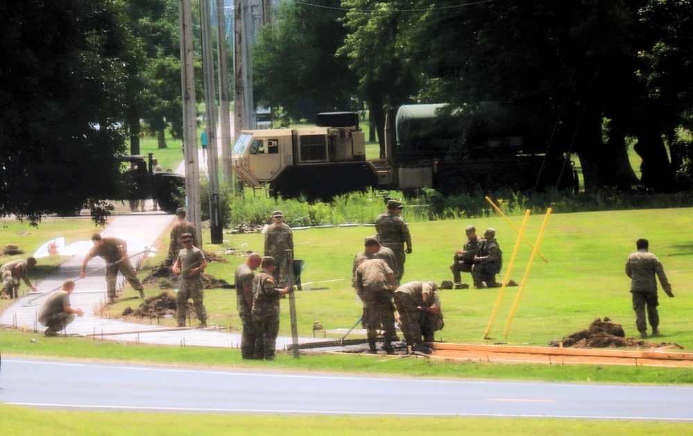 279th Engineer Utilities Detachment puts finishing touches on 2025 sidewalk troop project at Fort McCoy