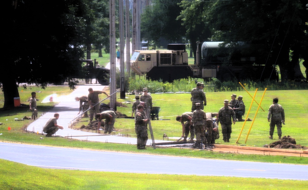 279th Engineer Utilities Detachment puts finishing touches on 2025 sidewalk troop project at Fort McCoy