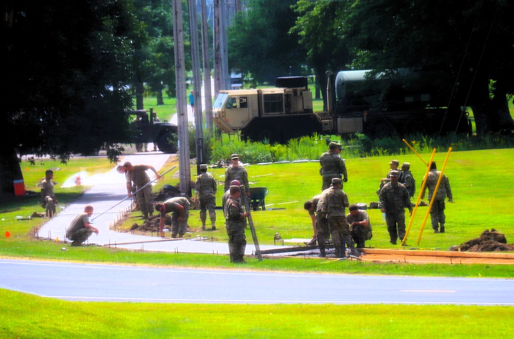 279th Engineer Utilities Detachment puts finishing touches on 2025 sidewalk troop project at Fort McCoy