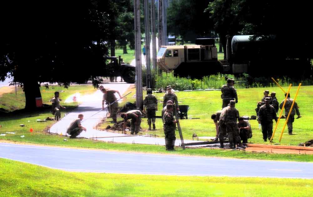 279th Engineer Utilities Detachment puts finishing touches on 2025 sidewalk troop project at Fort McCoy