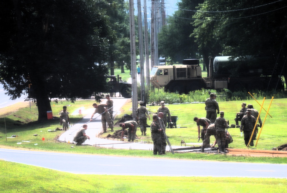 279th Engineer Utilities Detachment puts finishing touches on 2025 sidewalk troop project at Fort McCoy