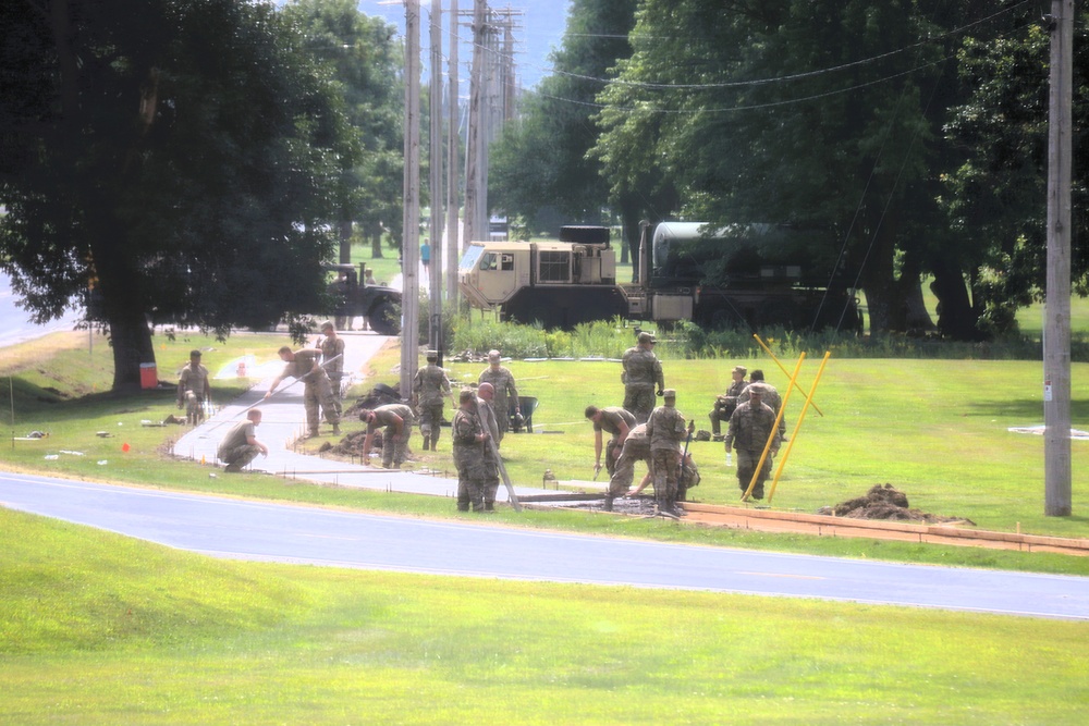 279th Engineer Utilities Detachment puts finishing touches on 2025 sidewalk troop project at Fort McCoy