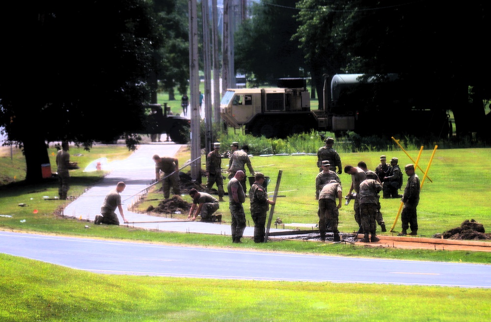 279th Engineer Utilities Detachment puts finishing touches on 2025 sidewalk troop project at Fort McCoy