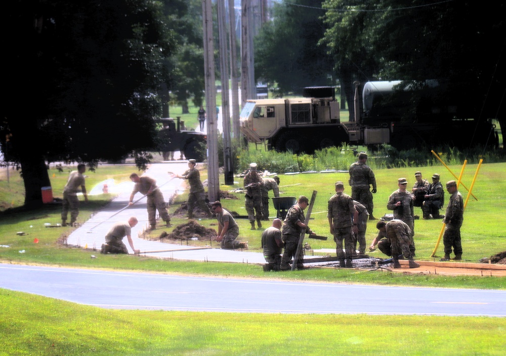 279th Engineer Utilities Detachment puts finishing touches on 2025 sidewalk troop project at Fort McCoy