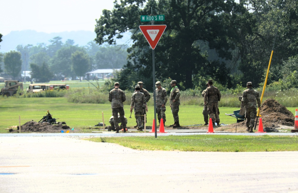 279th Engineer Utilities Detachment puts finishing touches on 2025 sidewalk troop project at Fort McCoy