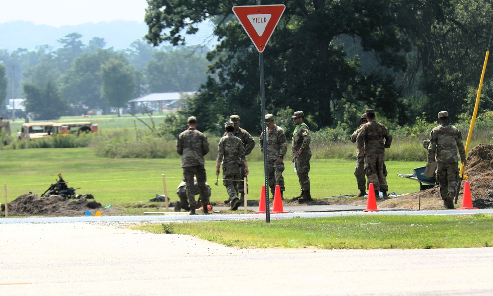 279th Engineer Utilities Detachment puts finishing touches on 2025 sidewalk troop project at Fort McCoy