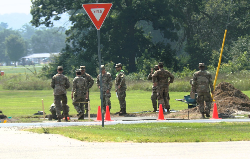 279th Engineer Utilities Detachment puts finishing touches on 2025 sidewalk troop project at Fort McCoy