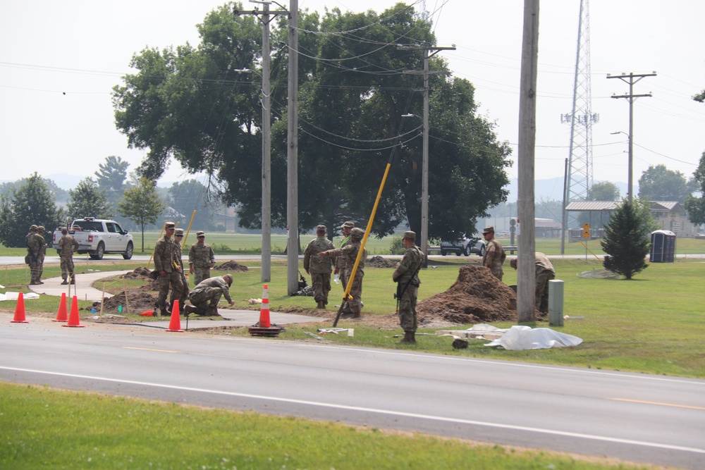 279th Engineer Utilities Detachment puts finishing touches on 2025 sidewalk troop project at Fort McCoy
