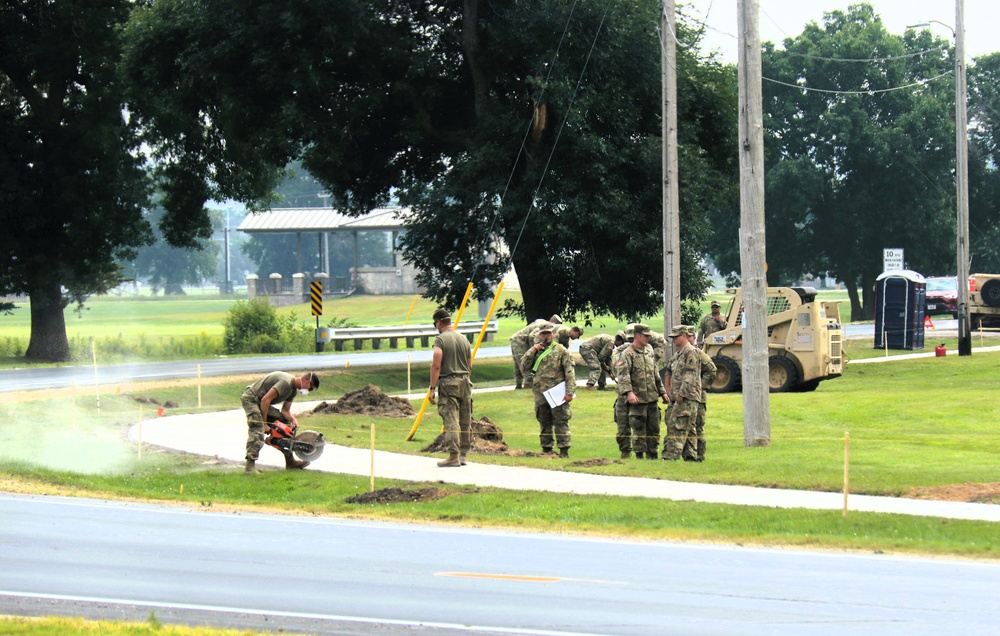 279th Engineer Utilities Detachment puts finishing touches on 2025 sidewalk troop project at Fort McCoy