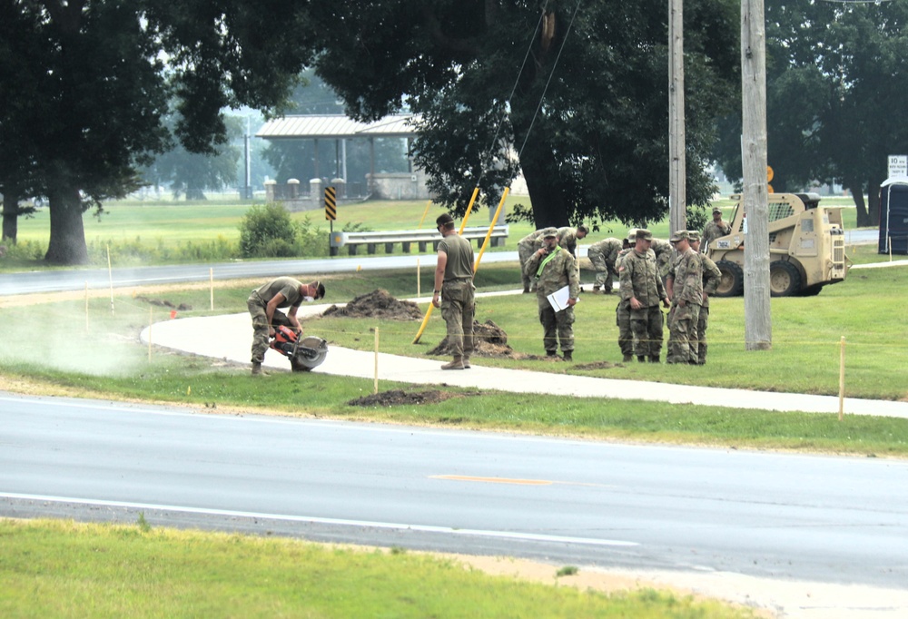 279th Engineer Utilities Detachment puts finishing touches on 2025 sidewalk troop project at Fort McCoy