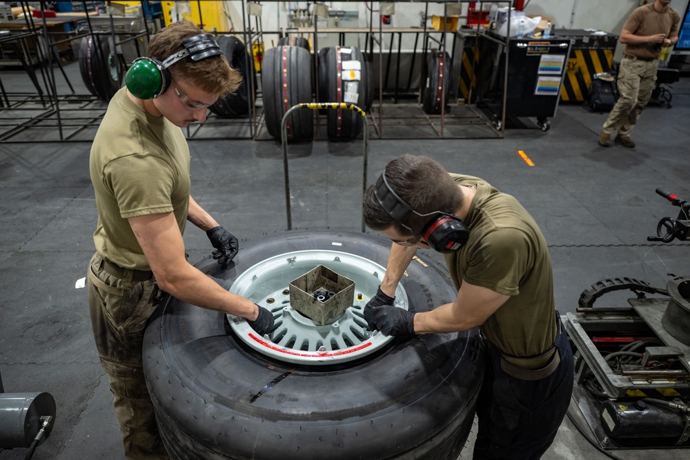 Turning Precision: Wheel and Tire Airmen of the 379th EMXS