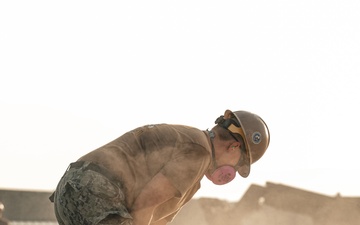 NMCB 11 Conducts Airfield Damage Repair Assessment
