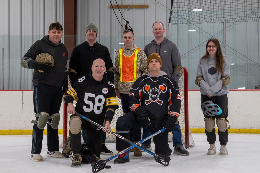 Soldiers Compete in Broomball