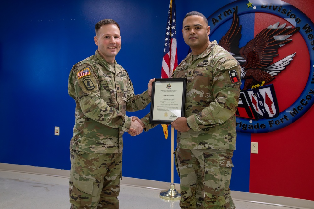 Soldier Promoted at 181st MFTB