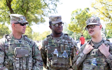 Guard Soldiers Patrol the National Mall in Washington D.C.