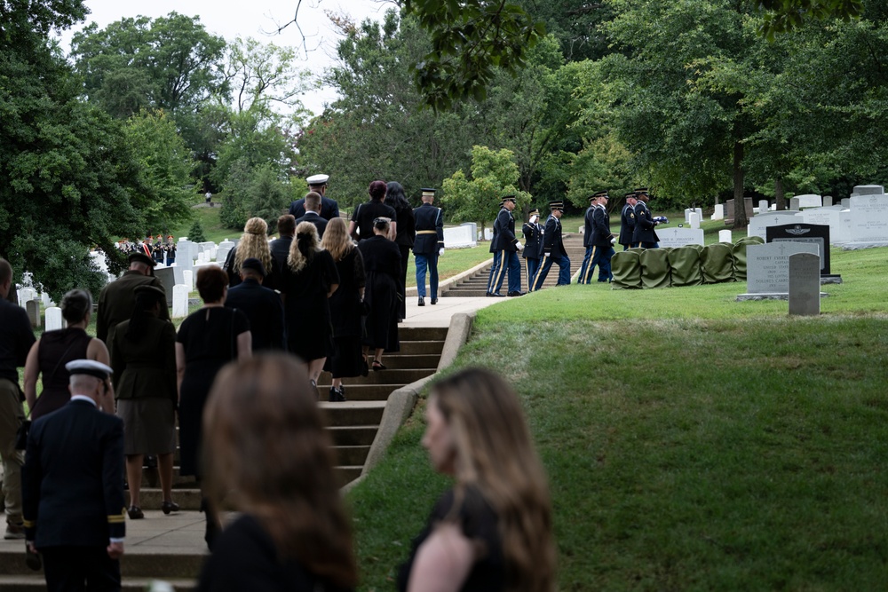 Full Military Funeral Honors with Escort are Conducted for U.S. Army Maj. Jan Nilsson in Section 30