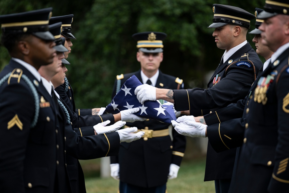 Full Military Funeral Honors with Escort are Conducted for U.S. Army Maj. Jan Nilsson in Section 30