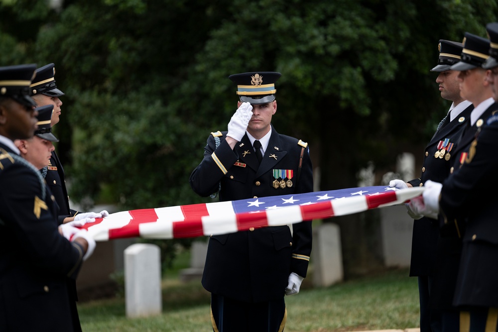 Full Military Funeral Honors with Escort are Conducted for U.S. Army Maj. Jan Nilsson in Section 30