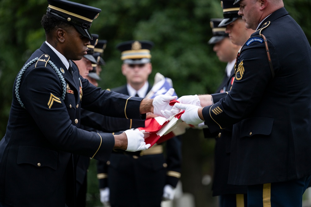 Full Military Funeral Honors with Escort are Conducted for U.S. Army Maj. Jan Nilsson in Section 30