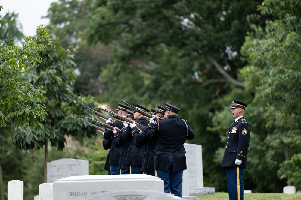 Full Military Funeral Honors with Escort are Conducted for U.S. Army Maj. Jan Nilsson in Section 30