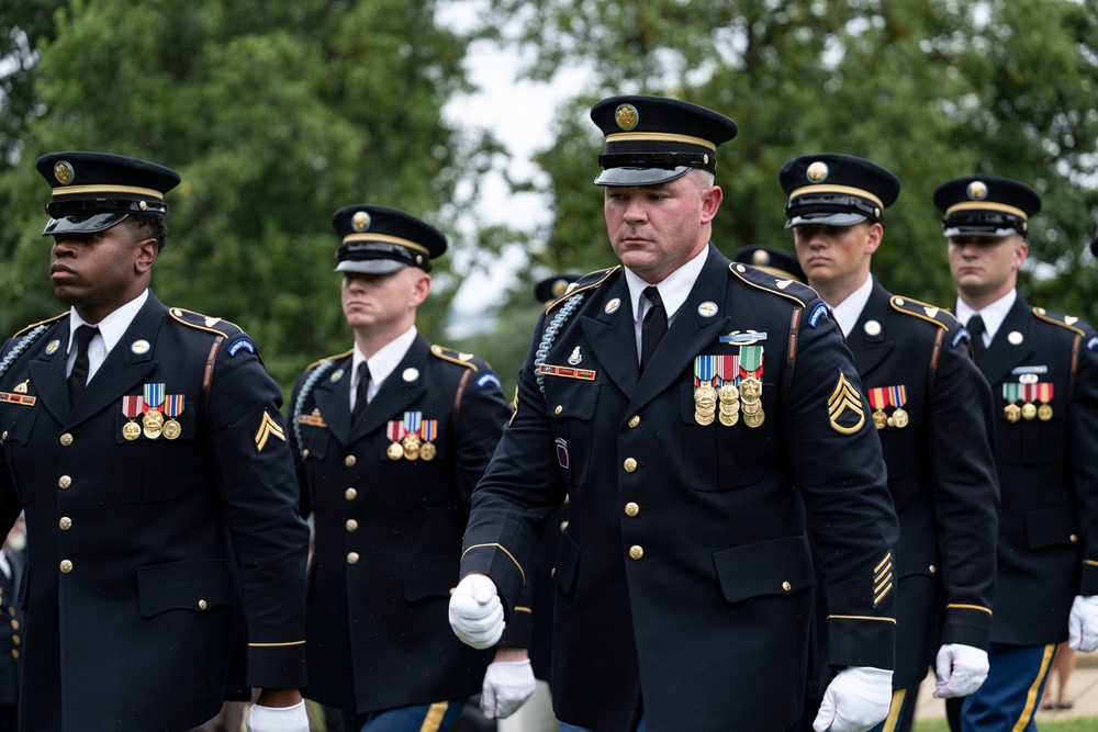 Full Military Funeral Honors with Escort are Conducted for U.S. Army Maj. Jan Nilsson in Section 30