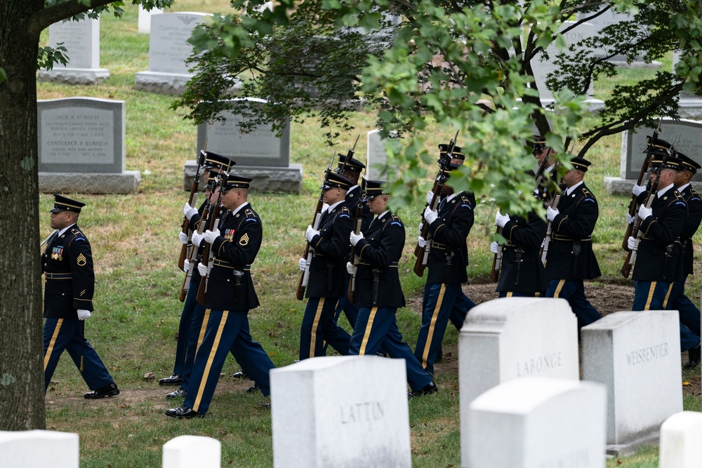 Full Military Funeral Honors with Escort are Conducted for U.S. Army Maj. Jan Nilsson in Section 30