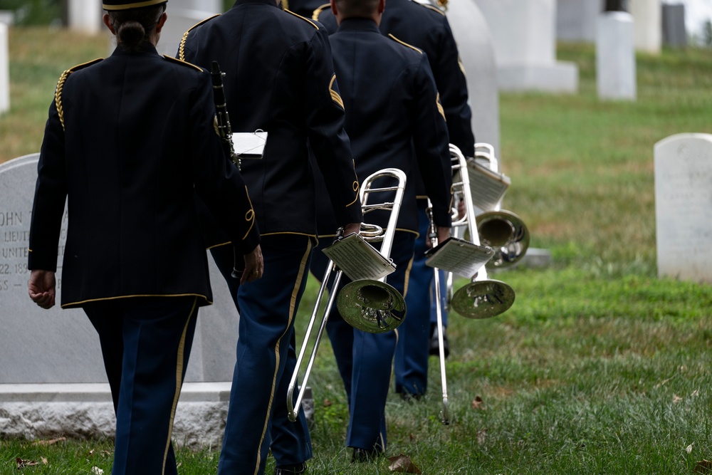 Full Military Funeral Honors with Escort are Conducted for U.S. Army Maj. Jan Nilsson in Section 30