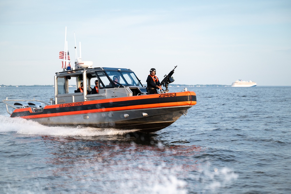 U.S. Coast Guard Station Annapolis conducts vessel escort