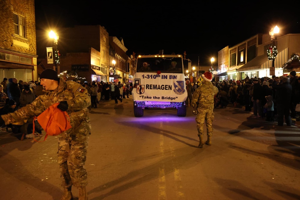 Soldiers Hand out Candy
