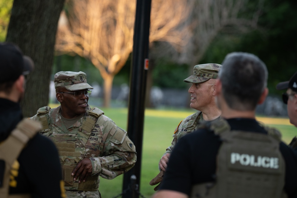 JTF-D.C. National Guard Commanding General, and Soldier Enlisted Leader Visit D.C. Safe and Beautiful Task Force