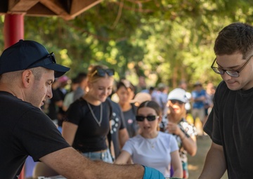 Ronald Reagan Holds Command Picnic