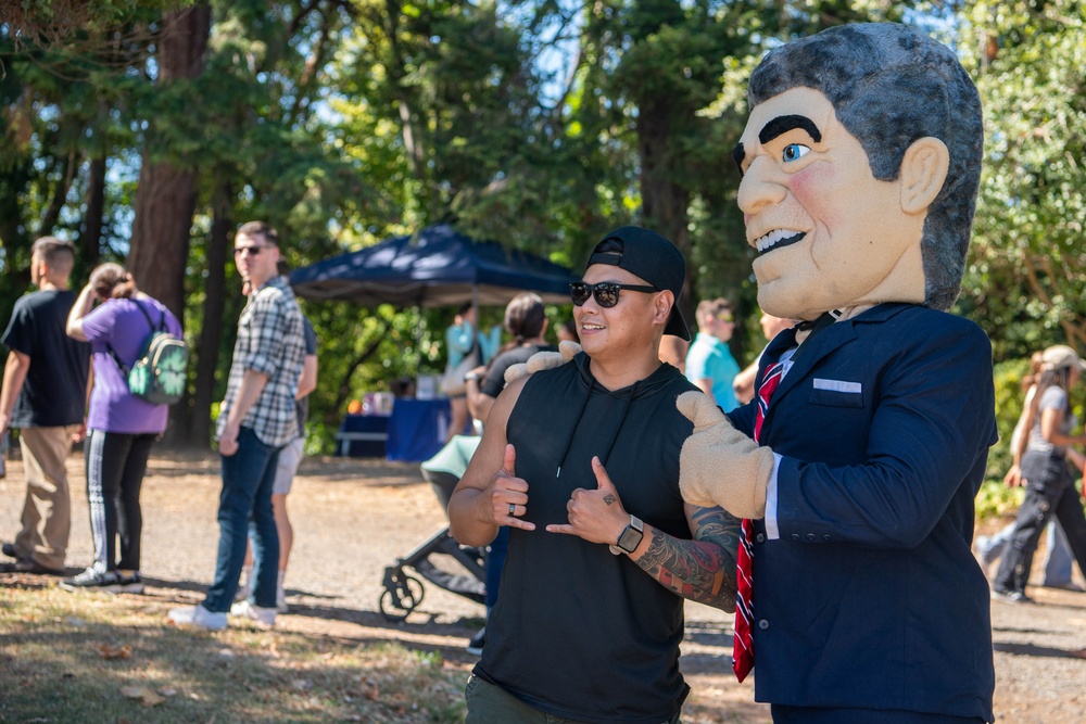 Ronald Reagan Holds Command Picnic